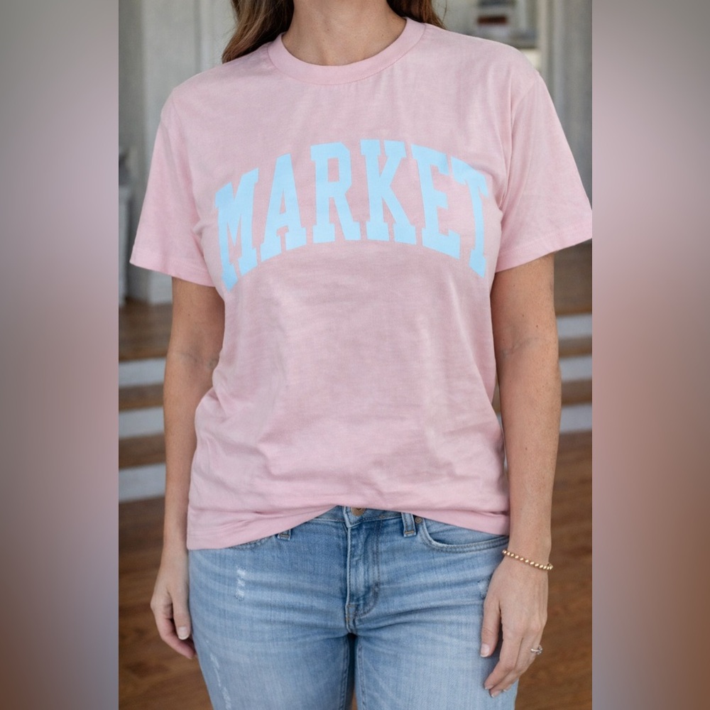 New!! Market Brand Pink‎ T-Shirt